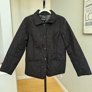 EUC Mifresia lightweight quilted jacket, black, size small